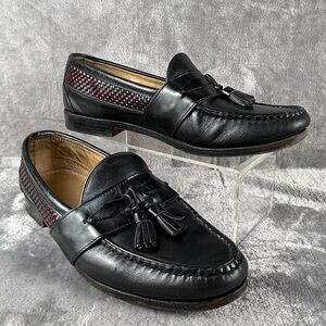 Allen Edmonds Bennington Loafers Mens 10.5 Two Tone Black Brown Tassel Loafers‎
